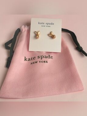 NWOT kate spade Gold Bunny Stud Earrings with Dust Bag